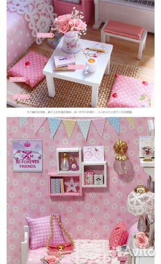 Подарочный Кукольный домик с мебелью новый