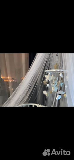 Мобиль из фетра музыкальный с подсветкой