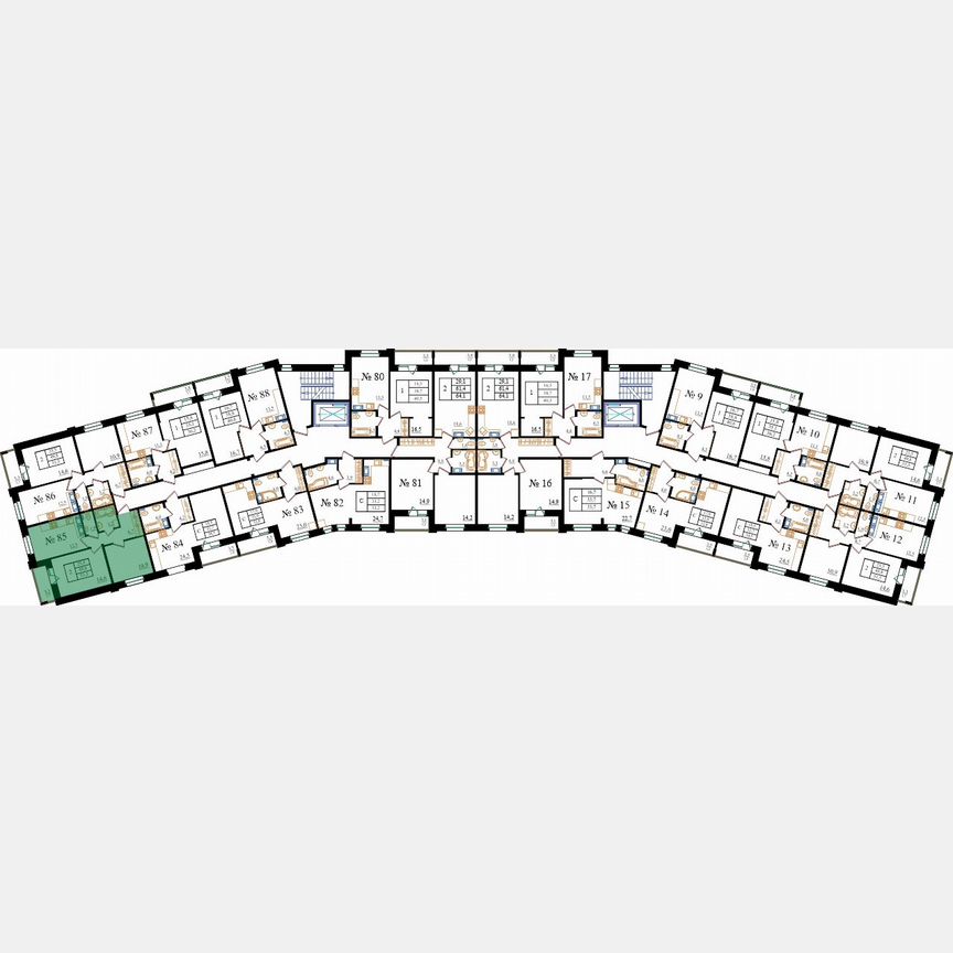 2-к. квартира, 51,5 м², 2/8 эт.