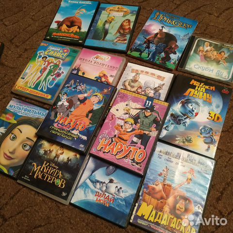 Диски: фильмы, мультики, аниме, музыка