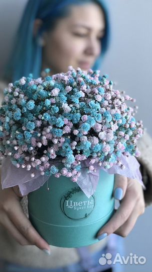 Гипсофила в коробке / букет гипсофилы