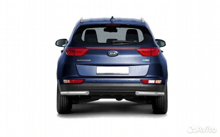 Защита заднего бампера угловая 63 мм KIA Sportagе