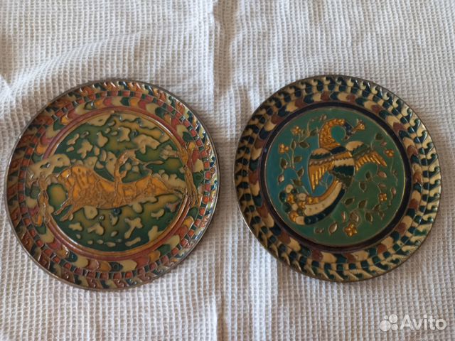 Тарелки, мозаика, эмаль, бронза, Германия