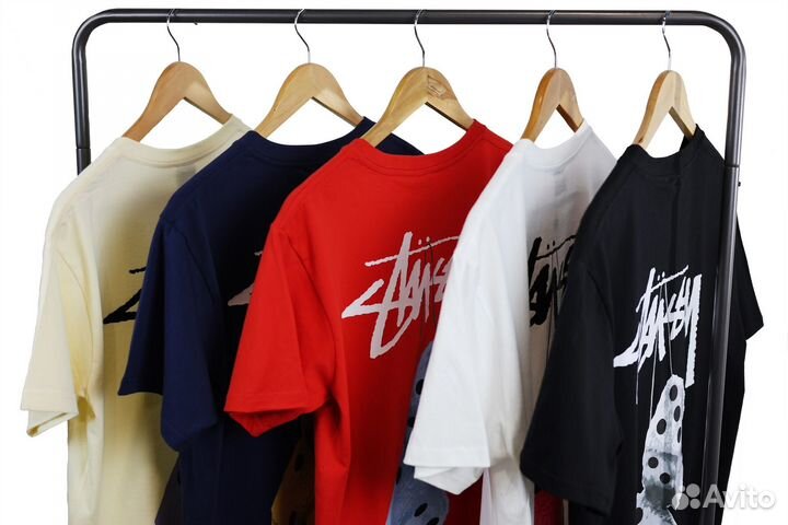 Футболка Stussy Fuzzy Dice Tee Smoke (беж.)