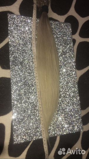 Волосы для наращивания 50 см блонд