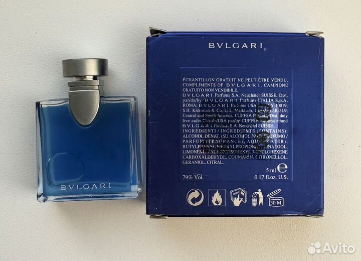 Bvlgari BLV Pour Homme 5 мл винтаж 2005