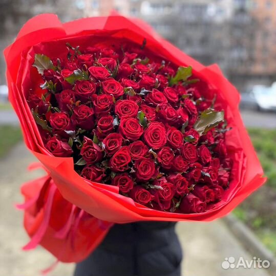 Красные Розы. Большие Букеты из Роз