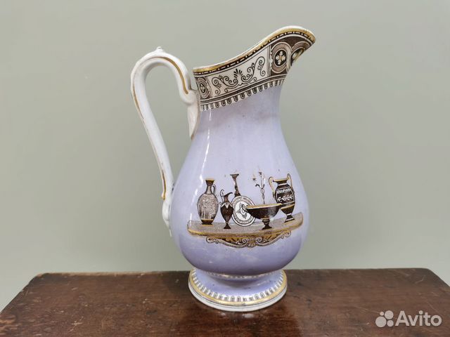 Кувшин молочник Этрусские вазы 19 век фаянс