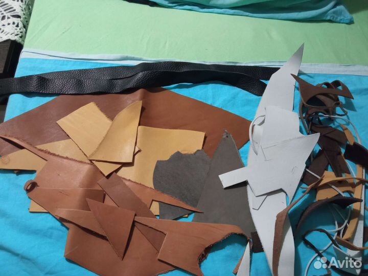 Кожа натуральная в обрезках