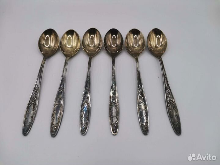 Ложки чайные мнц Мельхиор СССР 6 штук (Ч)