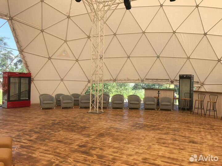 Сферический шатерплощадь – 312 м²