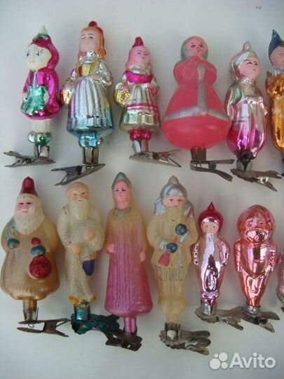 Игрушки елочные новогодние (на прищепках)