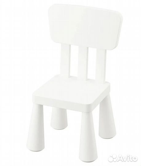 Детский стул икеа маммут Белый в наличии, новый