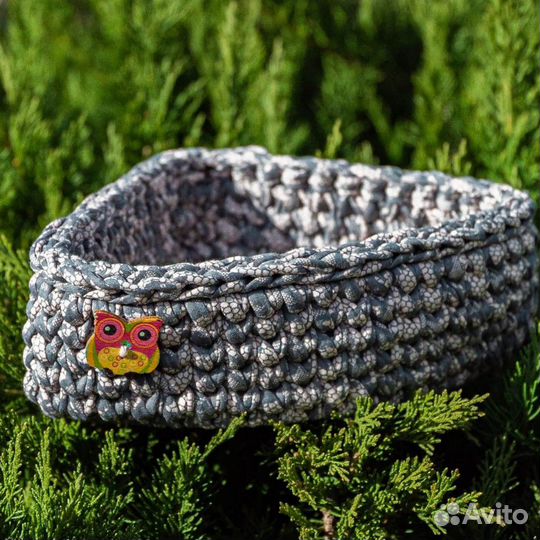 Корзина из трикотажной пряжи