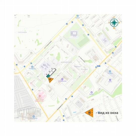 Квартира-студия, 26,2 м², 1/9 эт.