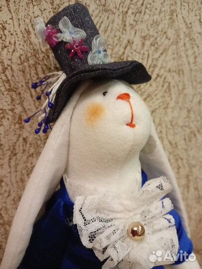 Мягкая игрушка заяц ручной работы