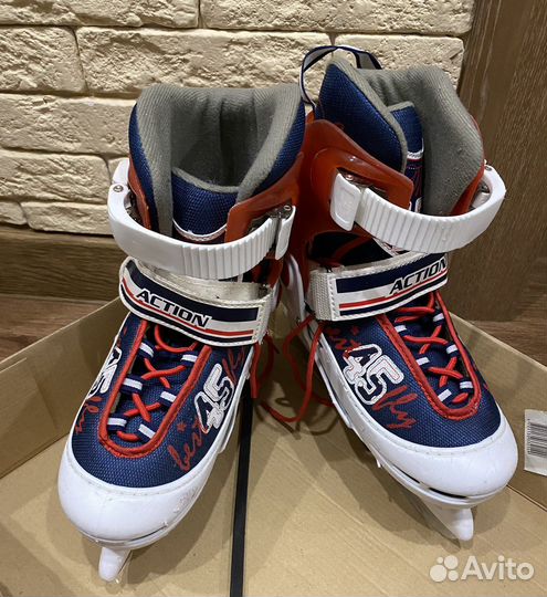 Коньки р30-33 ледовые раздвижные