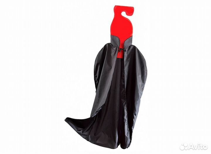 Накидка бандита с воротником FC107 (плащ) черная