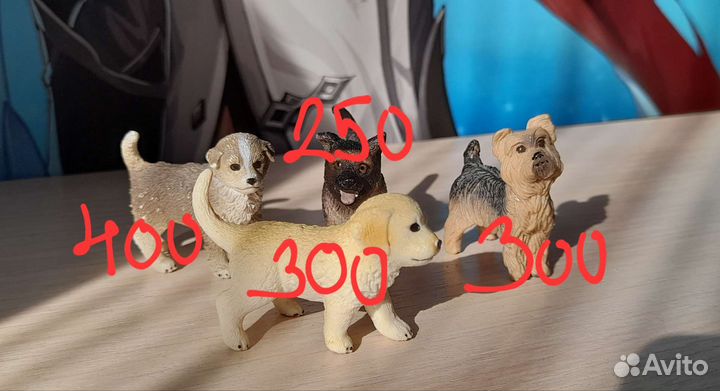 Schleich фигурки собаки лошади волки collecta