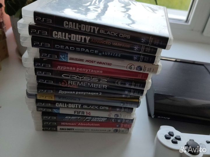 Sony PS3 и 15 дисков с хорошими играми