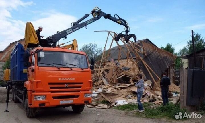 Вывоз мусора погрузка ломовозом 32м3