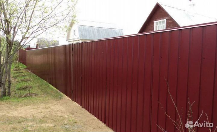 Забор из профнастила цена быстро