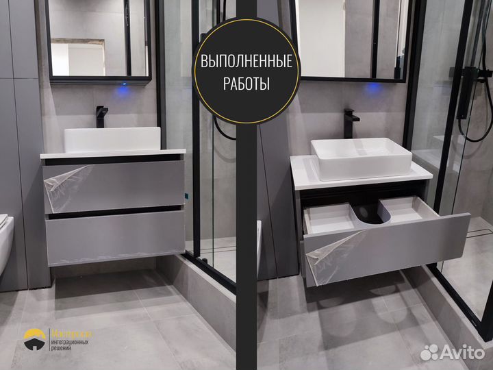 Столешница из акрила, с мойкой