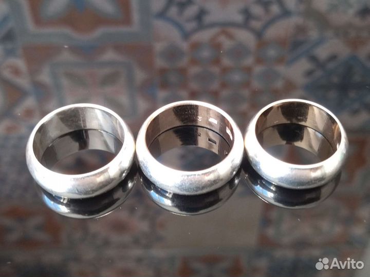 Серебряное кольцо 875 пробы