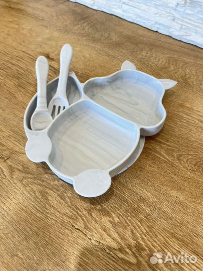 Набор детской посуды силикон