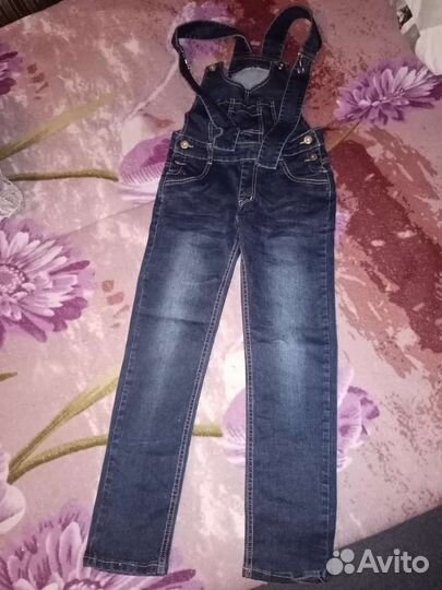 Джинсовый комбинезон для девочки