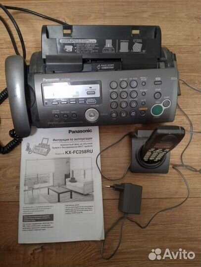 Телефон факс panasonic с трубкой