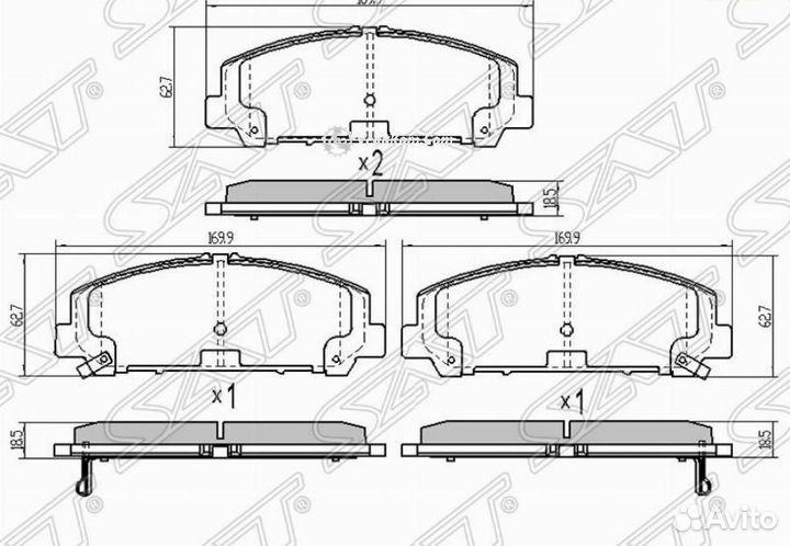 Колодки передние Infiniti QX56 Z62 STD10601LA1A