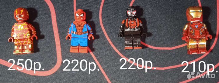 Lego минифигурки marvel и DC