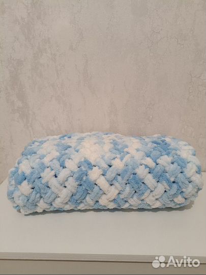 Плед детский вязаный новый