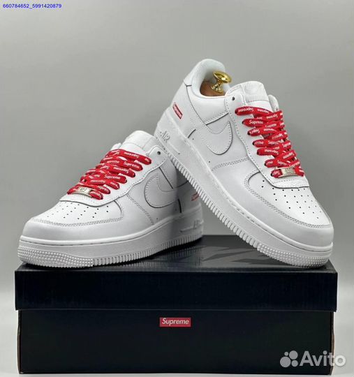 Кроссовки Nike Air Force 1 Low & Supreme (Арт.99464)