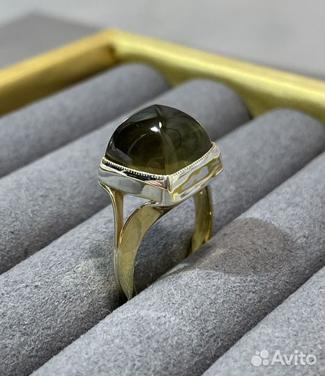 Кольцо с раухтопазом