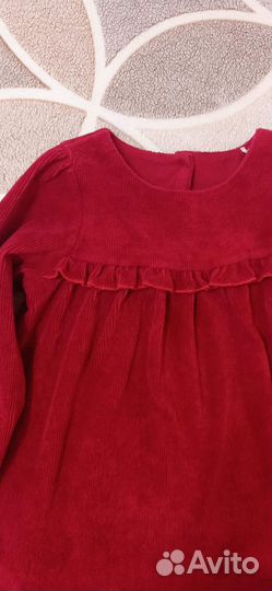 Вельветовое платье на девочку 92-98