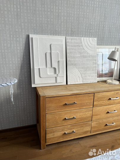 Картина абстракция штукатуркой