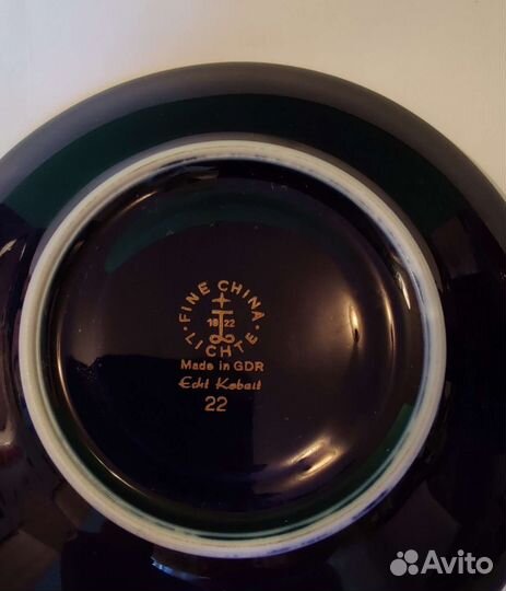 Чайная пара. ГДР. Кобальт