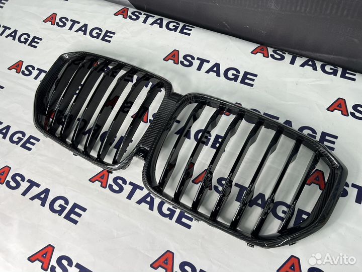 Решетка радиатора ноздри BMW X5 G05 сухой карбон