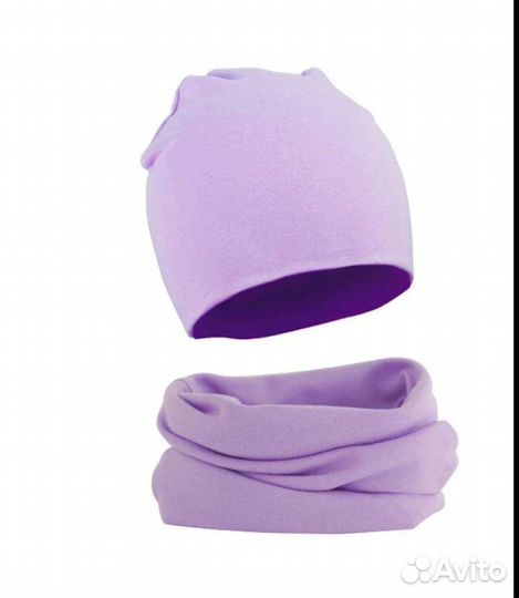 Шапка со снудом для девочки