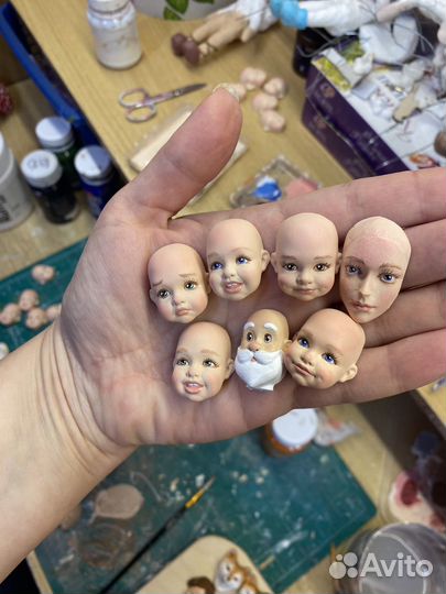 Лица для ватных игрушек