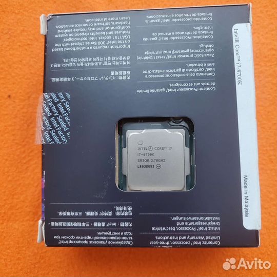 Процессор intel core i7 8700k Coffee Lake-S 8thGen