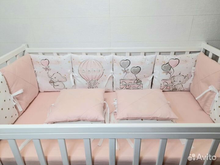 Бортики в детскую кроватку с панельками