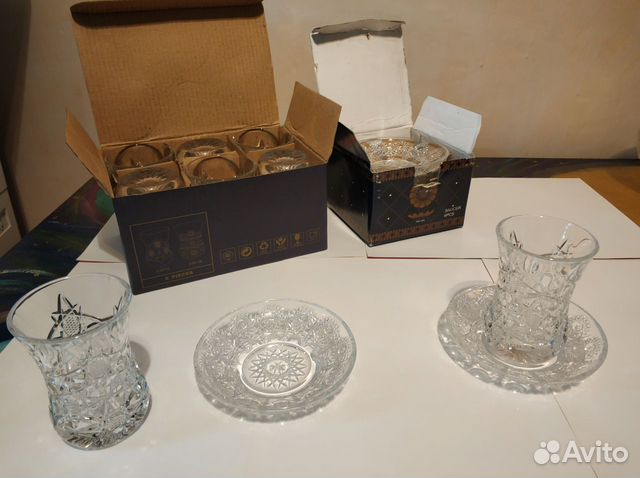 Наборы стаканов с блюдцами