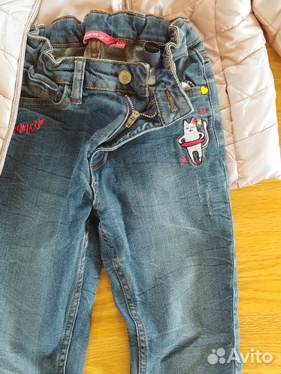 Куртка для девочки H&M р-р 116, джинсы, шапка