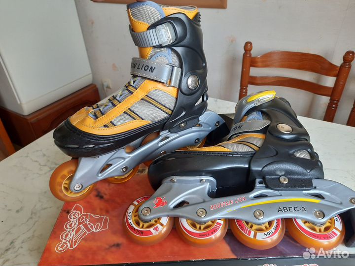 Роликовые коньки Cougar, раздвижные р.34-37