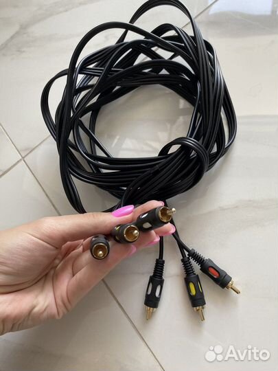 Аудио-видео кабель 3RCA-3RCA (5 метров)