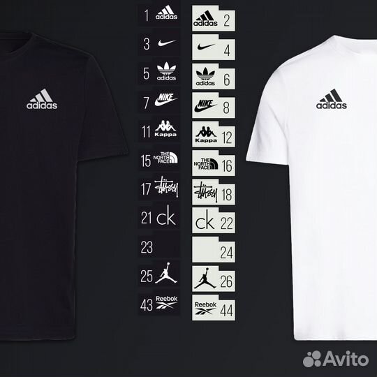 Футболки малый опт adidas лотус черн 50