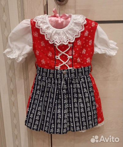 Баварский костюм для девочки р. 74-80 6-9 месяцев
